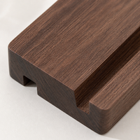 Soporte para Teléfono de Madera de Nogal Negro Grabado, Soporte Minimalista Creativo de Madera Maciza para Tablet, Base para Teléfono, Decoración de Escritorio de Oficina, Regalo Festivo
