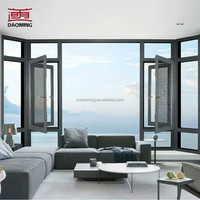 Fenêtre coulissante moderne en alliage d'aluminium avec moustiquaire en acier inoxydable, ouverture horizontale, certifiée Energy Star pour sous-sol et hôtel