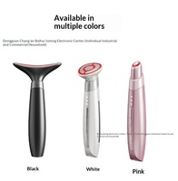 Nouvel appareil de beauté pour le cou et le visage, réduction des rides, massage par micro-courant chauffant, fonction vibrante - Masseur portable étanche