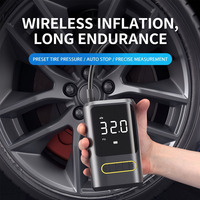 Mini compresseur d'air portable pour vélo, moto, scooter électrique, avec affichage numérique, voyant d'avertissement, pompe manuelle, charge USB, 150 psi