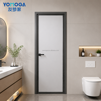 Puerta interior de baño Yomoga, diseño de puerta de baño de plástico PVC