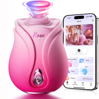 Jouet sexuel rose APP pour femmes avec 10 modes de succion et de vibration, vibrateurs roses pour clitoris et mamelons, pour couples féminins