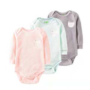 Ropa de Bebé de Algodón Orgánico de Alta Calidad, Mameluco de Manga Larga para Bebé, Ropa para Niños de 0 a 12 Meses, Paquete de Tres Piezas - Product Image 3