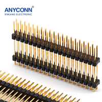 Double rangée en plastique de 2.54mm personnalisée 2X20 mâle à broche droite personnalisée en usine autres connecteurs