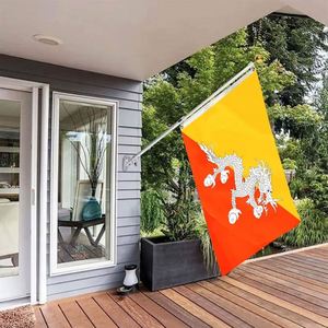 3x5FT Polyester Cheap Price Bhutan Country <b>Flag</b> and National <b>Flag</b> With Two Grommets - Product Image 3