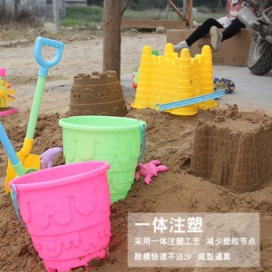 ชุดของเล่นทรายชายหาดสำหรับเด็กอายุ 3 ถึง 10 ปี พร้อมถังทราย บัวรดน้ำ พลั่ว คราด แม่พิมพ์ทราย ของเล่นชายหาดกลางแจ้ง - Product Image 6