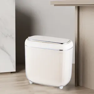 10L Rectangular Smart Trash Can Electronic Tap Sensor Garbage Can Auto Induction Smart Waste Bin