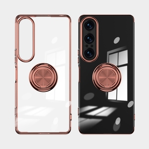 เคสโทรศัพท์มือถือ TPU นิ่มใสเคลือบผิวด้วยไฟฟ้าพร้อมตัวยึดแบบห่วงด้านหลังเคสโทรศัพท์สำหรับเคส Sony <span class=keywords><strong>Xperia</strong></span> 1 Vii - Product Image 1