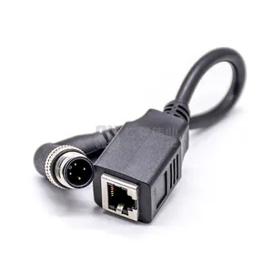 M12 RJ45 Male to Female 4pin Connectors Ethernet Cable