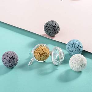 Bunga antik diukir lonceng angin kalung harmoni liontin bola, malaikat panggil kehamilan kalung minyak penyebar aroma untuk wanita - Product Image 3