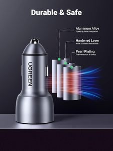 شاحن سيارة <span class=keywords><strong>UGREEN</strong></span> USB C ، شاحن سيارة من النوع C PD 30W و QC 18W ، محول شاحن سيارة سريع - Product Image 5