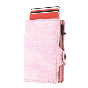 Tarjetero Cartera <span class=keywords><strong>Vaquero</strong></span> Pu Cuero para hombres Mujeres con función emergente y Clip de empuje lateral Regalo de Venta caliente - Product Image 3