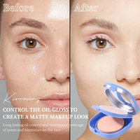 Poudre compacte couvrante, résistante à l'eau et à la transpiration, longue tenue, pour le contouring et la fixation du maquillage, marque privée