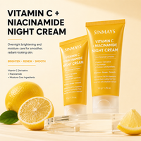 Crème de nuit à la vitamine C et à la niacinamide, complexe régénérant de la peau, hydratant éclaircissant, réparation nocturne, crème visage éclatante