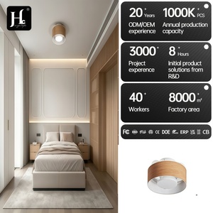 Lámpara de Techo de Madera LED Blanco Cálido 3500K Estilo Rústico de Superficie 220V Tamaño Grande para Sala de Estar - Product Image 3