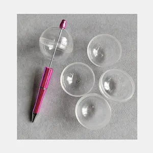 Christmas Round Shape Transparent Clear Snow globes Bead for Pens DIY Craft Making