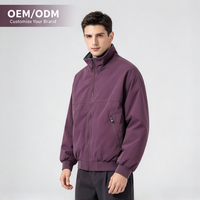 Veste de Travail Vintage pour Homme à Col Montant, Coupe Ample, 100% Polyester Respirant et Coupe-Vent, Manteau Quotidien d'Automne