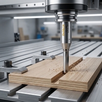 BoMeiJK Fraise droite en carbure pour le travail du bois, queue de 1/2 pouce, TCT, 2 dents, angle de hélice 45°, OEM/ODM, HRC 65, coupe nette