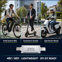 Batterie TPENERGY 48V 50Ah 60V 80Ah pour Vélo Électrique et Trottinette à Assistance au Pédalage, Module DIY EV Basse Vitesse avec Cellules Lithium-Ion NMC en Pochette
