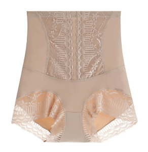 Pantalon sculptant sans couture pour <span class=keywords><strong>femme</strong></span>, taille haute, effet ventre plat et rehausseur de hanches, en dentelle et soie respirante, avec effet serre-taille - Product Image 3