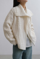 Pull rétro torsadé en pur cachemire, cardigan asymétrique à revers, manteau en tricot pour femme, automne et hiver