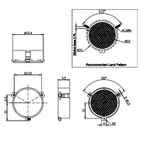 Isolateur de surface RFTYT SMTG-D25.4-1/850-960MHz 850-960MHz, isolation 18dB, perte d'insertion 0.5dB pour communication sans fil