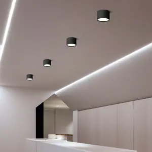 Luz de techo LED Casa Luz LED Estilo moderno Foco LED Downlight Focos de techo Aluminio Negro Blanco