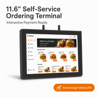 Terminal de commande et de paiement interactif industriel avec écran tactile capacitif de 11,6 pouces, ordinateur moniteur