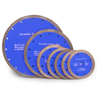 Disque diamanté turbo 4,5 pouces (115 mm) pour coupe à sec de carreaux de porcelaine, céramique et pierre frittée