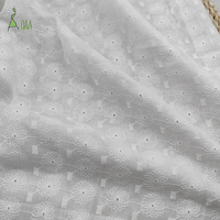 Tissu en voile de coton 100% de qualité, technique de broderie, pour textiles de maison et accessoires de mariage pour filles, en stock