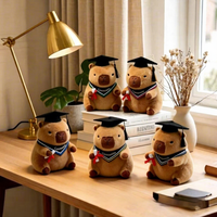 Porte-clés Capybara en peluche souple, pendentif Dr. Capibara 15cm/23cm, cadeau de remise de diplôme, souvenir d'anniversaire scolaire pour anciens étudiants