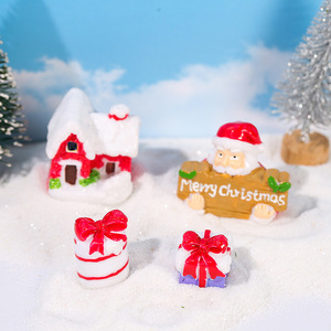 Figurines miniatures de Noël en résine, ornements artisanaux, décorations de fête, style européen - Product Image 3