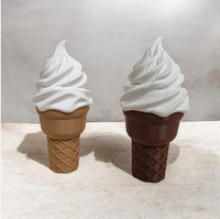 Jinccai Espada de Helado Retráctil, Accesorio de Broma, Juguete Divertido de Plástico Impreso en 3D, Cono de Helado Extensible, Regalo de Broma para Halloween