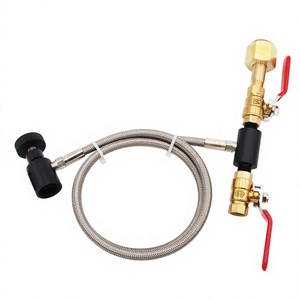 Kit d'adaptation de remplissage de bouteille de CO2 pour paintball Zimakyfa, avec tuyau d'air tressé en acier inoxydable de 24 pouces, filetage W21.8-14 G1/2-14 - Product Image 3