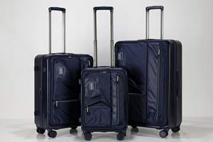 Valise haute résistance en polycarbonate thermoformé avec poche avant et chariot en aluminium pour usage quotidien - Product Image 3