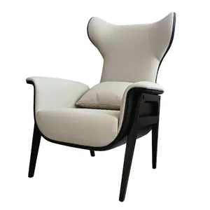 Moderno semplice schienale alto Hotel Club per il tempo libero sedia Wingback soggiorno pigro per il tempo libero poltrona divano Single-Se
