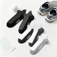 Chaussettes de compression athlétiques pour hommes et femmes, soutien de la cheville, coupe basse, languette douce, pour marathon et course à pied