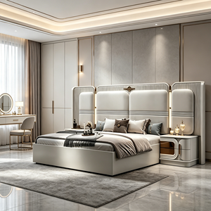 <strong>Bedroom</strong> <strong>Furniture</strong> <strong>Set</strong> Luxury king Size Bed Modern Queen Size Beds for Home Complete Master Royal Hotel <strong>Furniture</strong> <strong>Bedroom</strong> <strong>Sets</strong> - Product Image 1