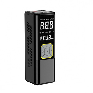 เครื่องเติมลมยางดิจิตอลแบบพกพาขนาดเล็ก 12V ปั๊มลมไฟฟ้าสำหรับรถยนต์ จักรยานยนต์ พร้อมจอแสดงผล LED และปรับแรงดันได้ - Product Image 3