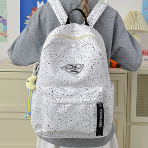 กระเป๋าเป้สะพายหลังสำหรับเด็กผู้หญิง Jingpinbag ขนาด 18 นิ้ว น้ำหนักเบา สำหรับการศึกษาในโรงเรียน ความจุขนาดใหญ่ สีพื้น พร้อมช่องซิปด้านใน - Product Image 1