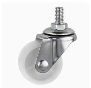 Roues à roulettes industrielles légères en polyuréthane de 2 pouces, filetage M8 de 2,5 pouces, <span class=keywords><strong>nylon</strong></span> de 3 pouces, capacité de charge de 100 kg, rouleau à billes - Product Image 5