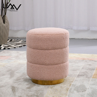 Meubles de salon, pouf ottoman de luxe en tissu de haute qualité, coussin rond, repose-pieds ottoman