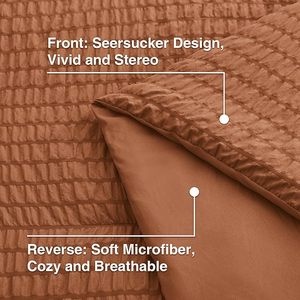 <strong>Lavender</strong> Seersucker King Size Comforter All Season <strong>Bedding</strong> with Printed Pattern Plain Style for Home Use - Product Image 5