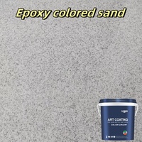Peinture de sol autolissante époxy à sable coloré, revêtement liquide extérieur effet marbre, application au pinceau, écologique, deux composants, anti-UV