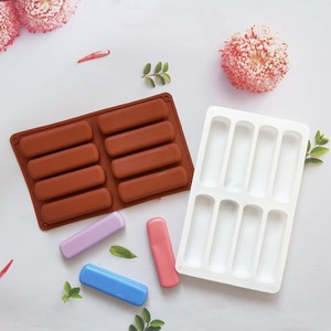 Bán Buôn 8-Mảnh Silicone Khuôn Mẫu Ngón Tay Dài Biscuit Fein1 Tuyết Thanh Mousse Ice Khay Bánh Công Cụ 100G OPP Túi Hình Chữ Nhật Số - Product Image 6