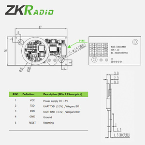 <span class=keywords><strong>Rfid</strong></span> 125Khz <span class=keywords><strong>13.56MHz</strong></span> tần số kép <span class=keywords><strong>RFID</strong></span> Mô-đun đầu đọc NFC iso18092 mô-đun - Product Image 5