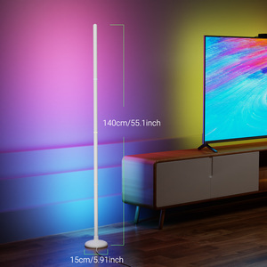 ไฟ LED อัจฉริยะ RGBIC สำหรับพื้น ซิงค์เพลงได้ 16 ล้านสี DIY ปรับสีได้ ปรับความสูงได้ สำหรับห้องนอน ห้องนั่งเล่น พร้อมรีโมทคอนโทรล - Product Image 2