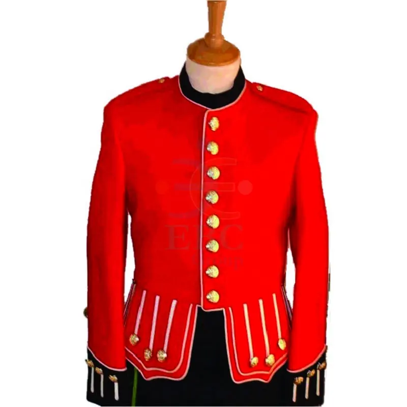 Oem Marching Band Uniform Jack Tuniek Jas Boven Premium Kwaliteit Op Maat Met Gouden Veters En Koperen Knopen Tuniek