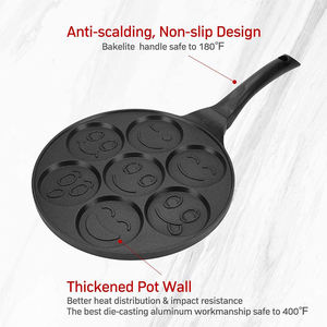 <span class=keywords><strong>Mini</strong></span> poêle à crêpes antiadhésive de 10.5 pouces, Grill <span class=keywords><strong>Blini</strong></span> à 7 trous, fente, poêle à œufs - Product Image 4