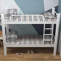 Lits superposés à double étage, structure métallique, design minimaliste à profil bas, pour dortoir scolaire, hôpital, hôtel, appartement, chambre à coucher, usage commercial